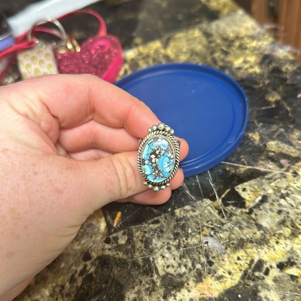 Custom Davida Lister Golden Hills Turquoise Ring Size 11